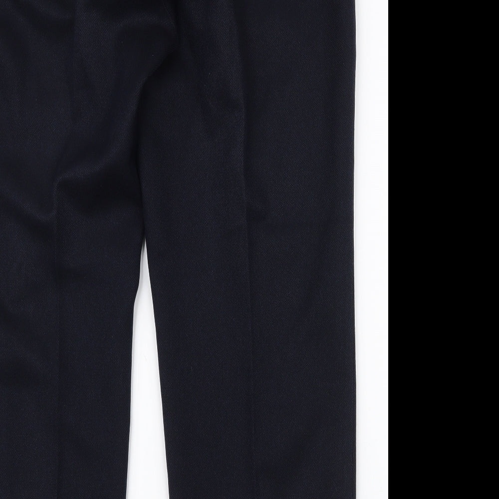 Marks and Spencer Womens Blue Polyester Trousers Size 18 L28.5 in Regular