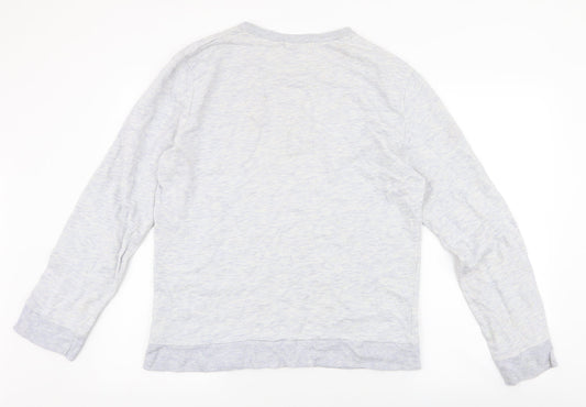 Topman Mens Grey Cotton Pullover Sweatshirt Size L - Brooklyn