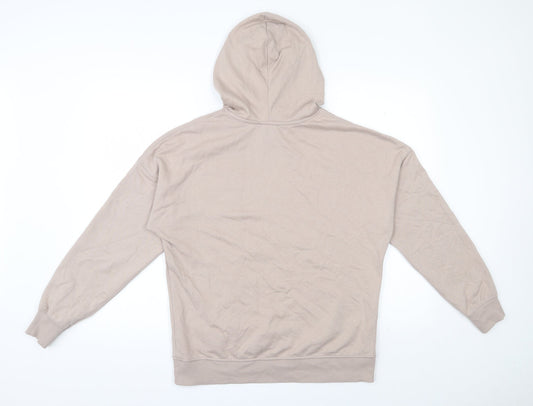 New Look Womens Beige Cotton Pullover Hoodie Size S Pullover