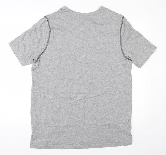 Livergy Mens Grey Cotton T-Shirt Size XL Round Neck