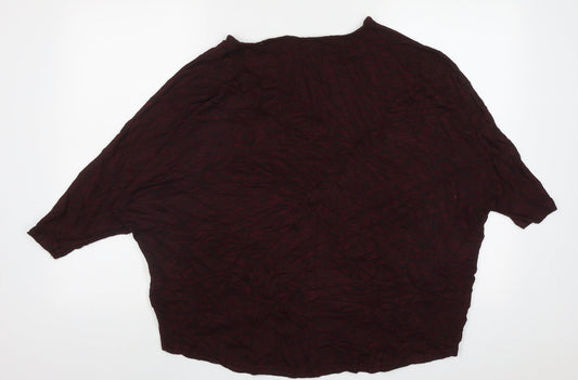 New Look Womens Purple Crew Neck Polyester Pullover Jumper Size L