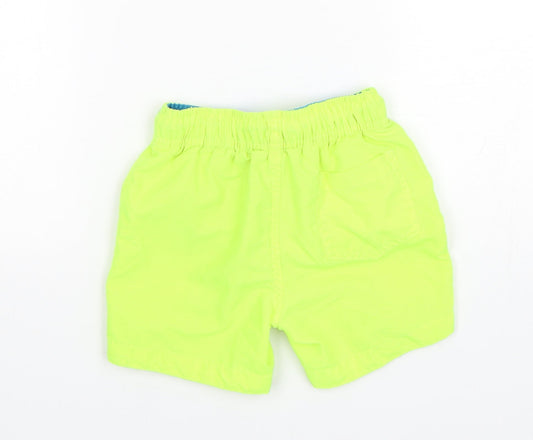 Primark Boys Green Polyester Bermuda Shorts Size 3-4 Years Regular Drawstring - Swim Shorts