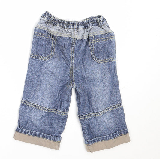 NEXT Boys Blue Cotton Capri Jeans Size 6-9 Months