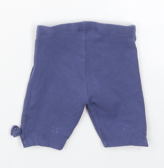 NEXT Girls Blue Cotton Cropped Leggings Size 3-6 Months