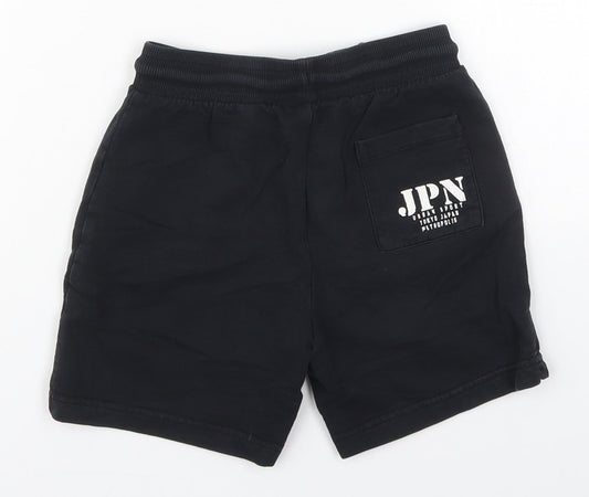 Matalan Boys Black Cotton Sweat Shorts Size 6 Years Regular Drawstring - Urban Sport