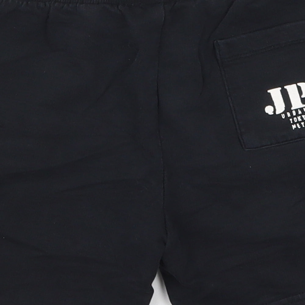 Matalan Boys Black Cotton Sweat Shorts Size 6 Years Regular Drawstring - Urban Sport