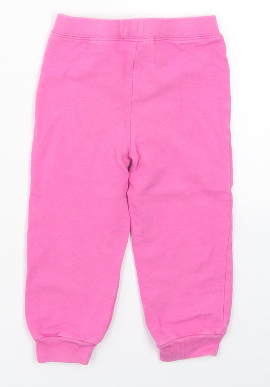 Juicy Couture Girls Pink Cotton Sweatpants Trousers Size 18-24 Months Drawstring