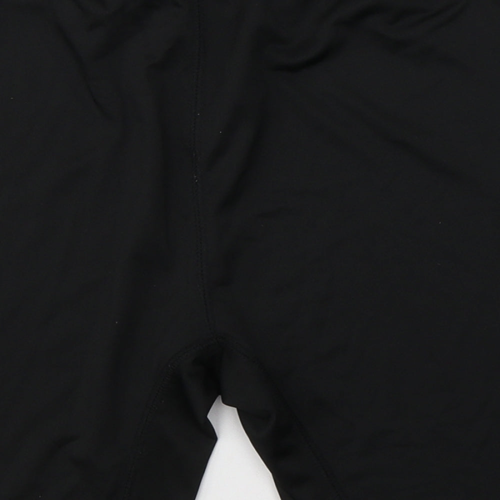 Preworn Mens Black Polyester Compression Shorts Size L L7 in Regular - Undershots