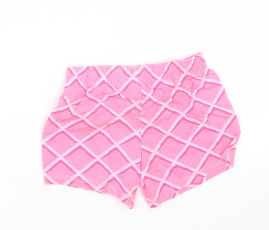 Debenhams Girls Pink Argyle/Diamond Cotton Cami Sleep Shorts Size 18-24 Months Pullover
