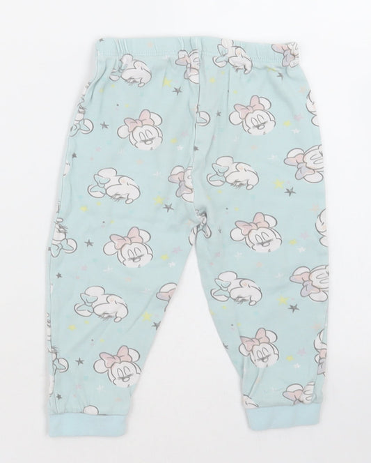 George Girls Green Geometric Cotton Cami Pyjama Pants Size 18-24 Months Pullover - Minnie Mouse