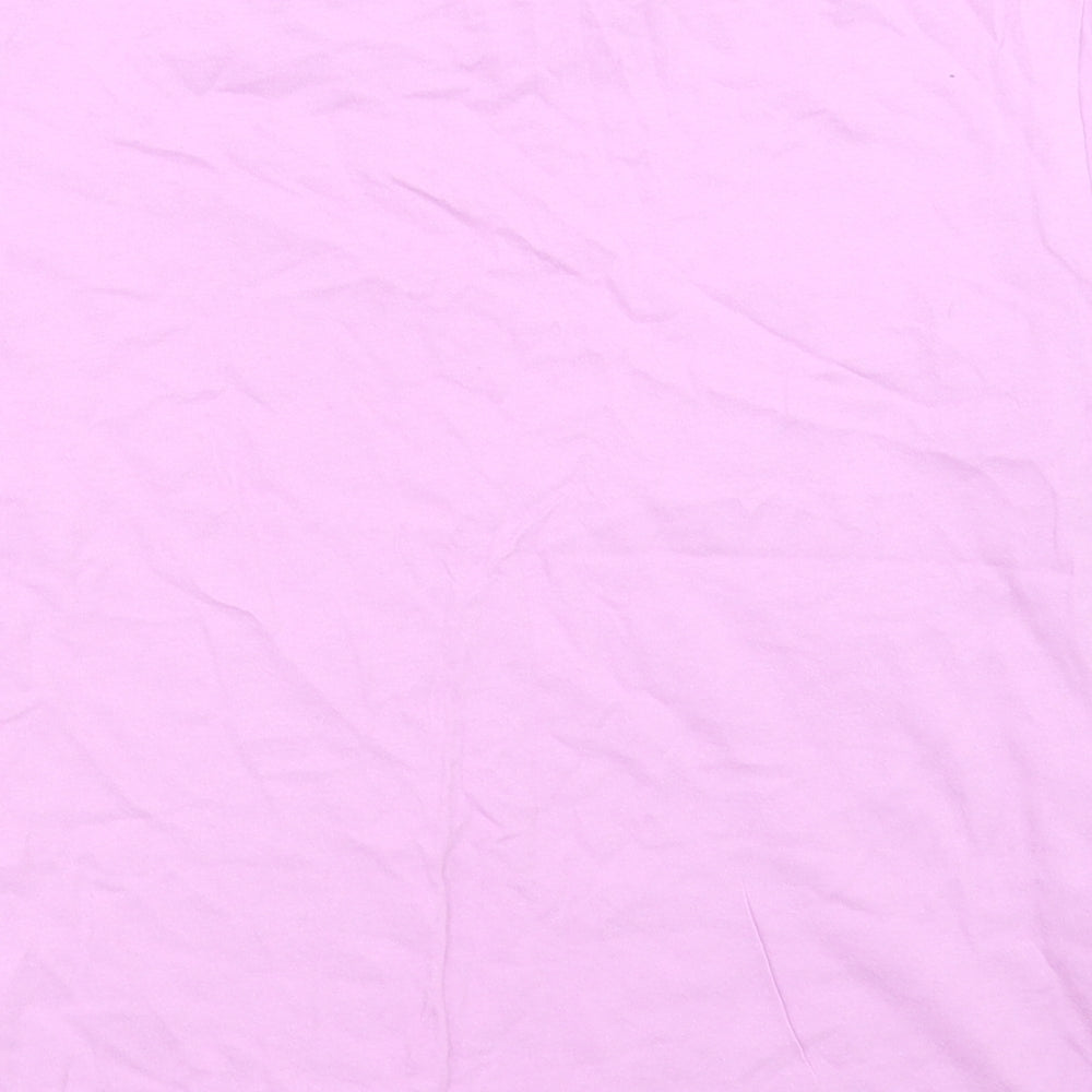 Dunnes Stores Womens Purple Cotton Basic T-Shirt Size M Crew Neck