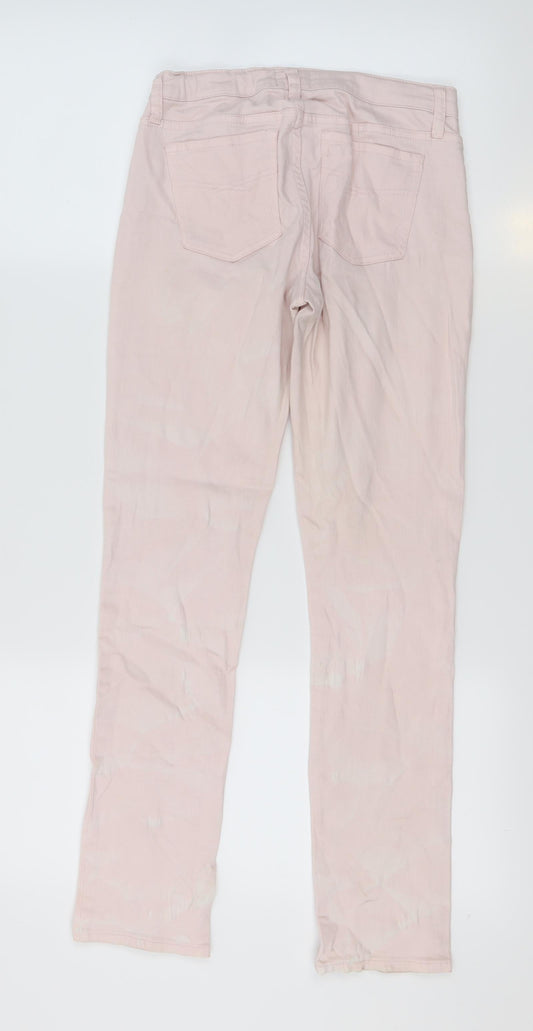 Gap Kids Girls Pink Tie Dye Cotton Skinny Jeans Size 13 Years Regular Zip