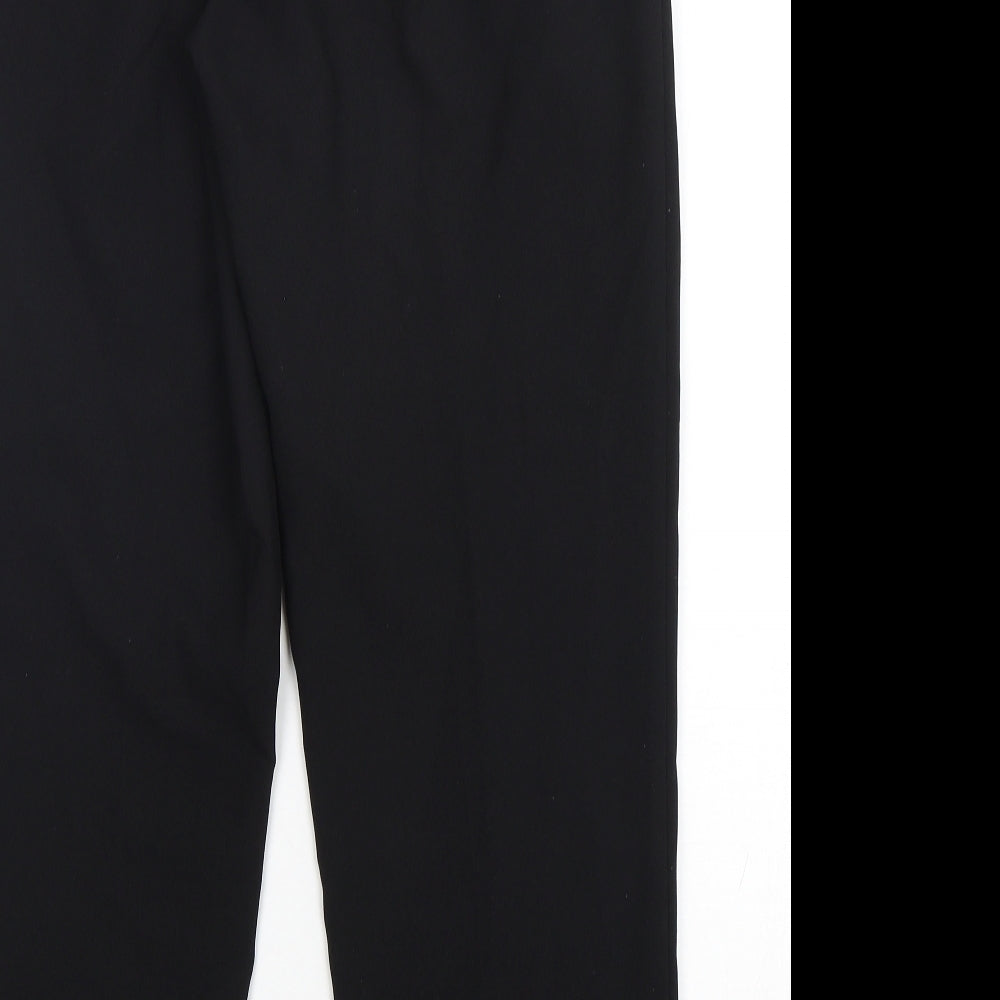 Classics Womens Black Polyester Trousers Size 14 L29 in Regular