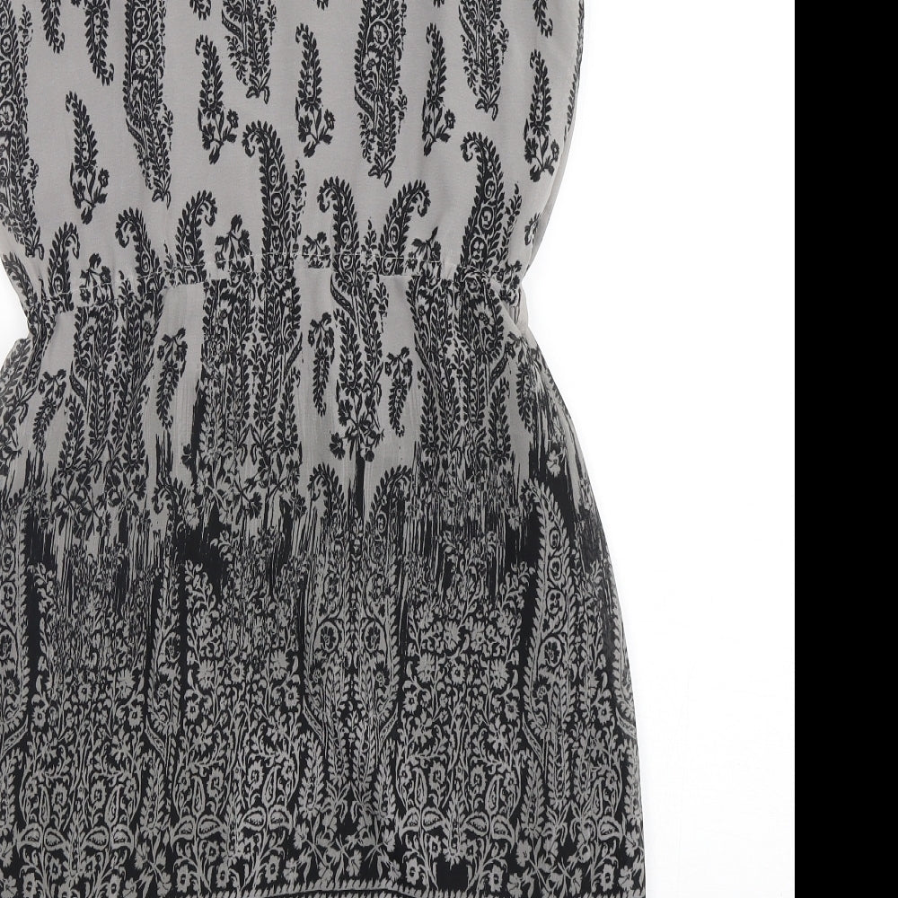 F&F Womens Multicoloured Paisley Polyester Shift Size 10 Round Neck Pullover