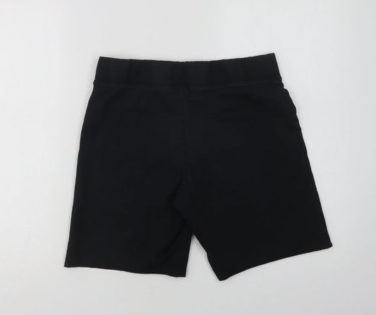 Dunnes Stores Womens Black Cotton Compression Shorts Size M L8 in Regular