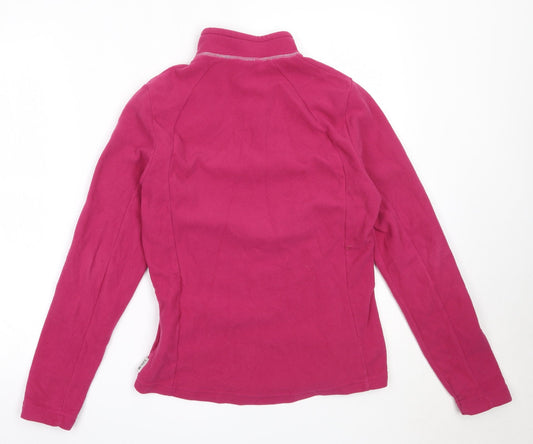 DECATHLON Womens Pink Polyester Henley Sweatshirt Size M