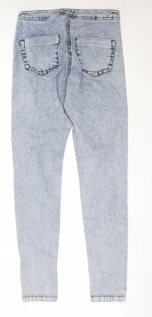 ASOS Womens Blue Cotton Skinny Jeans Size 10 L30.5 in Regular