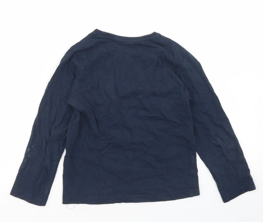 Primark Boys Blue Cotton Basic T-Shirt Size 7-8 Years Crew Neck - Los Angeles