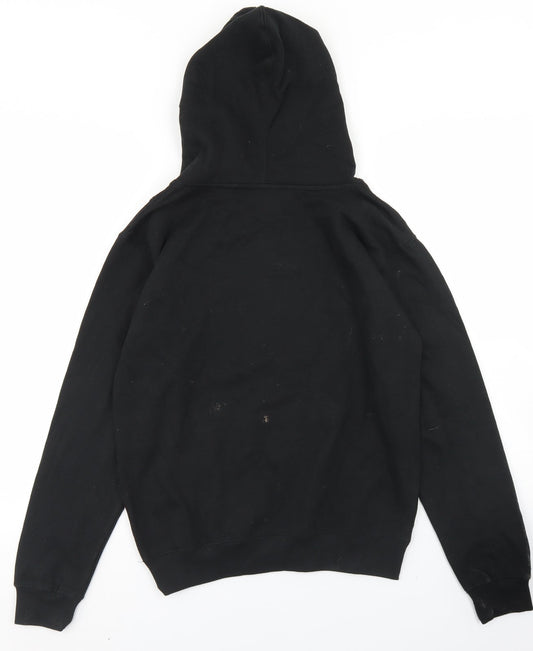 Gift Hub Boys Black Cotton Pullover Hoodie Size XL