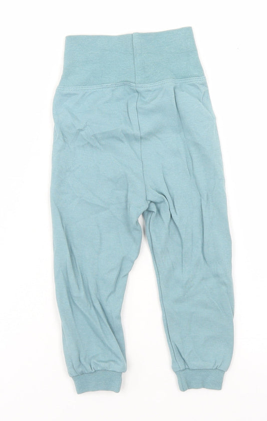 Lupilu Girls Blue Cotton Jogger Trousers Size 6-9 Months