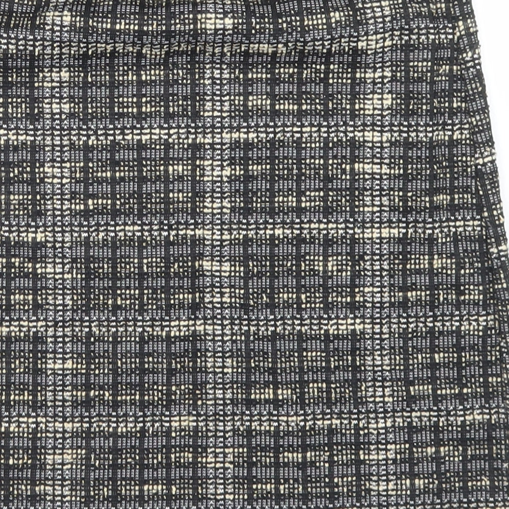 Chemistry Womens Black Plaid Polyester A-Line Skirt Size 8