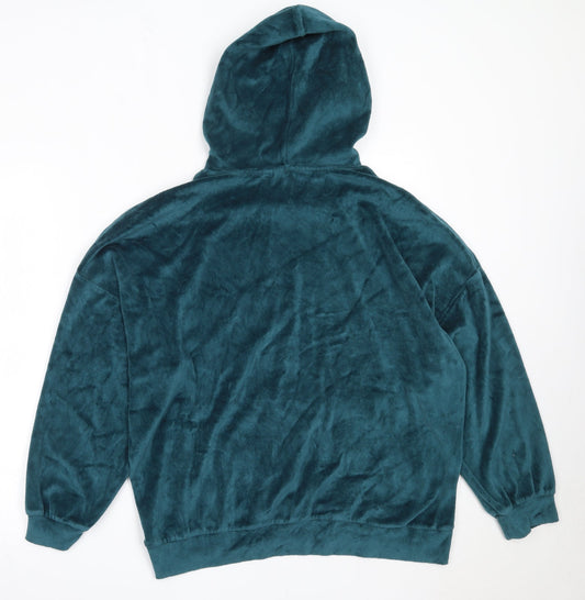 Sparkle & Fade Womens Blue Cotton Pullover Hoodie Size S