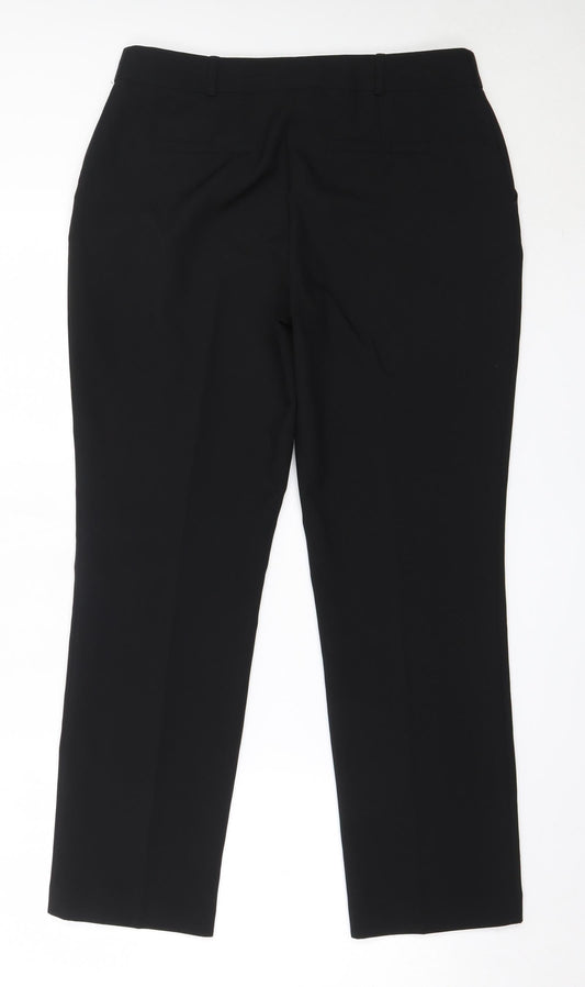 Dunnes Stores Womens Black Polyester Trousers Size 12 L29 in Regular