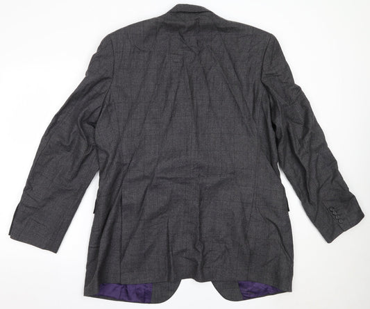 Marks and Spencer Mens Grey Wool Jacket Blazer Size XL