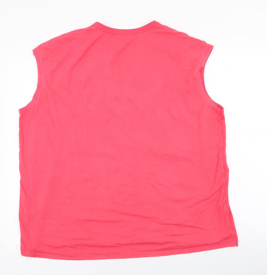 Gallery Womens Pink Polyester Jersey Blouse Size XL V-Neck
