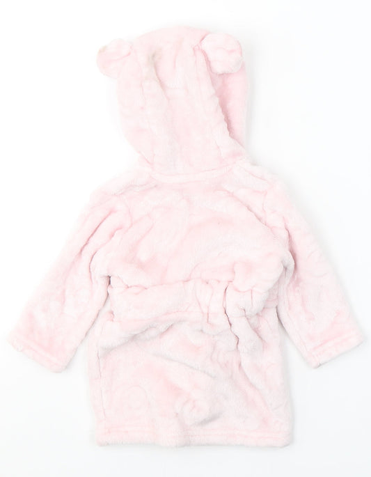 George Girls Pink Solid Polyester Kimono Robe Size 3-6 Months - TEDDY