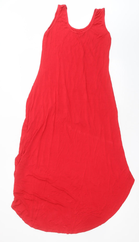 Chemistry Womens Red Viscose Tunic Tank Size L Scoop Neck
