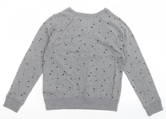 Womens UK XS Regular Hollister Grey Pullover Sweatshirt