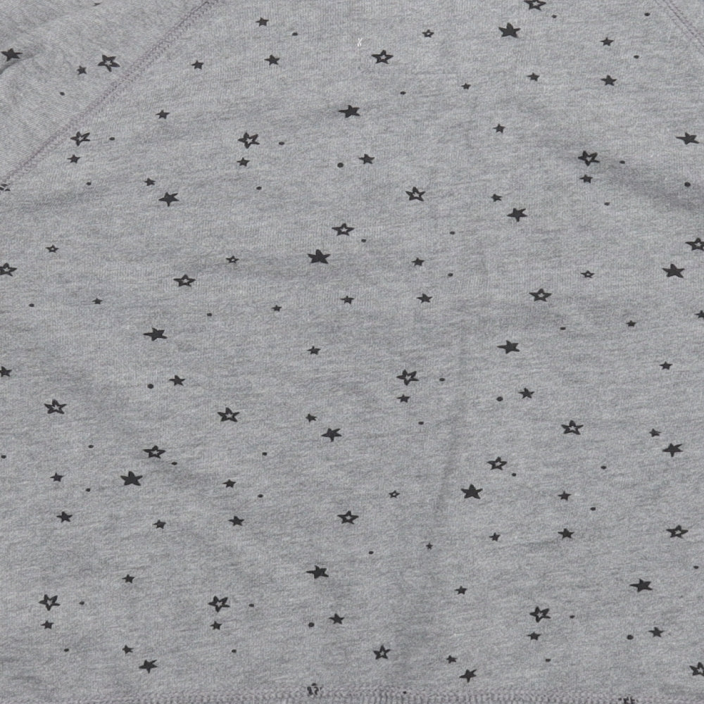 Hollister Womens Grey Geometric Cotton Pullover Sweatshirt Size XS Pullover - Star Pattern