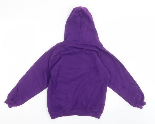 Awdis Girls Purple Cotton Pullover Hoodie Size 9 Years Pullover - rainbow gymnastics