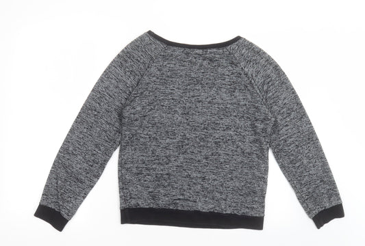 Quiz Womens Grey Crew Neck Viscose Pullover Jumper Size S