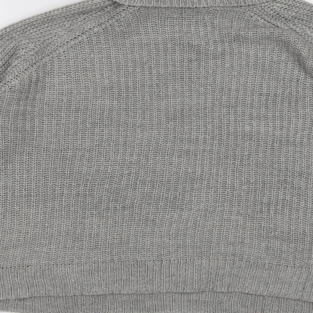 Only Womens Grey Roll Neck Acrylic Pullover Jumper Size XL
