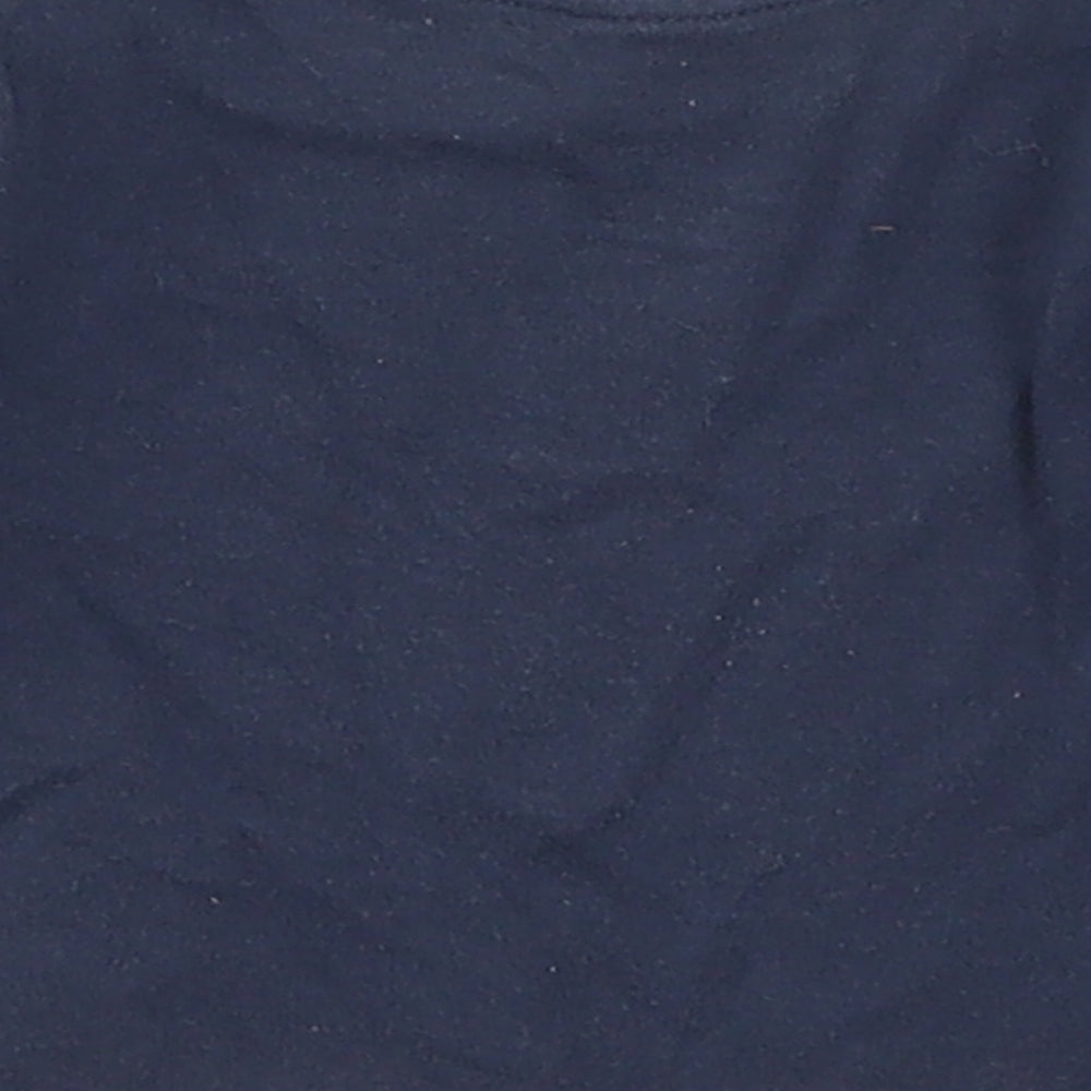 George Boys Blue Cotton Basic T-Shirt Size 0-3 Months Crew Neck Pullover