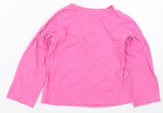 Matalan Girls Pink Solid Cotton Top Pyjama Top Size 4-5 Years Pullover - It's Tiring Being So Beautiful