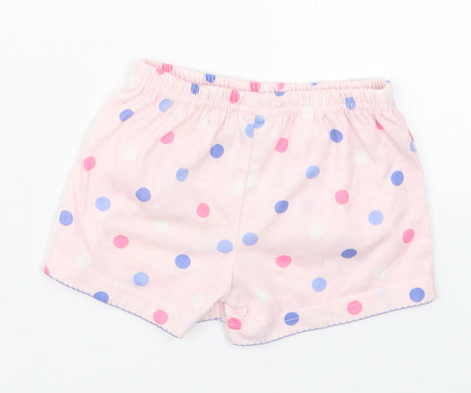 Carters Girls Pink Polka Dot Polyester Cropped Trousers Size 12 Months - Sleep Shorts