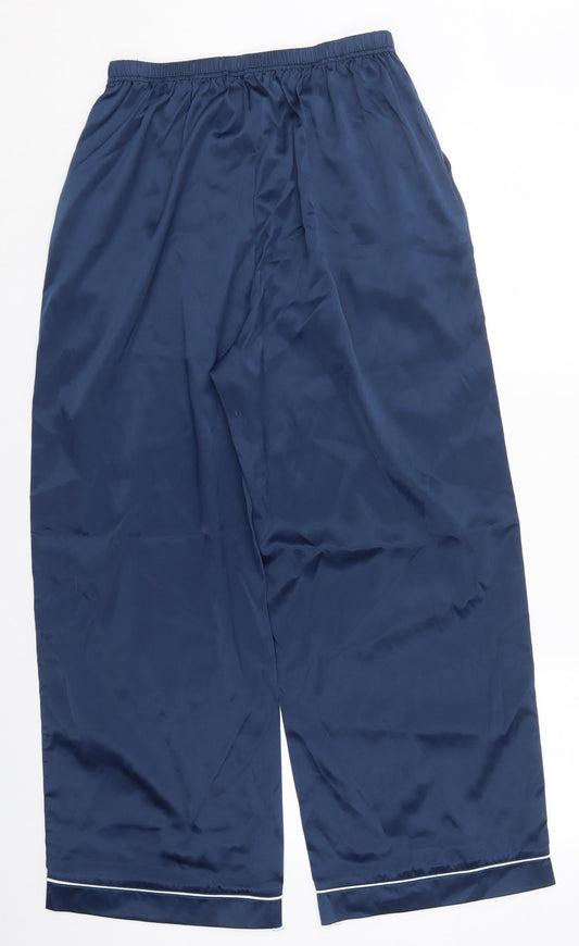 Preworn Womens Blue Polyester Trousers Size L L26 in Regular - Pyjama Pants