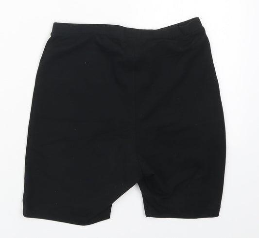 Primark Womens Black Cotton Biker Shorts Size 6 L4 in Regular