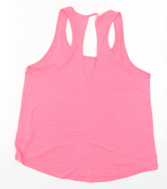 H&M Womens Pink Polyester Basic Tank Size S Round Neck