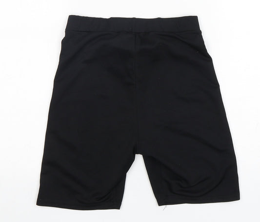 Boohoo Womens Black Polyester Biker Shorts Size 8 L7 in Regular