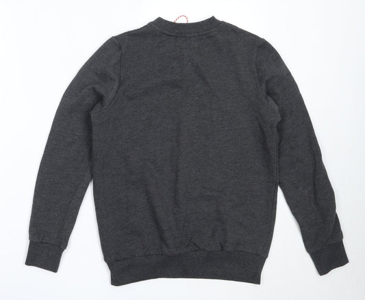 Avenue Womens Grey Cotton Pullover Sweatshirt Size S - christmas