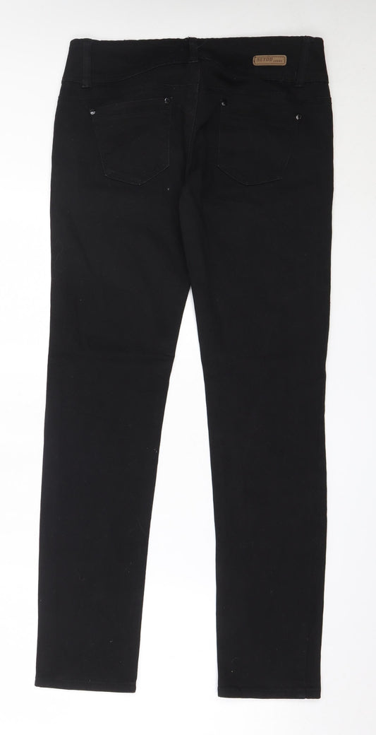 Seyoo Womens Black Cotton Skinny Jeans Size 31 in L32 in Regular