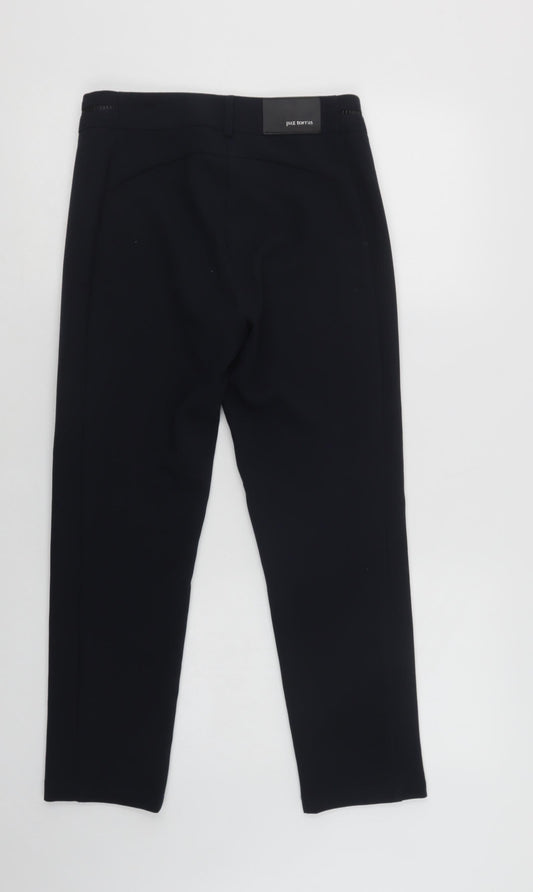 Paz Torras Womens Blue Polyester Dress Pants Trousers Size 10 L25 in Regular Button