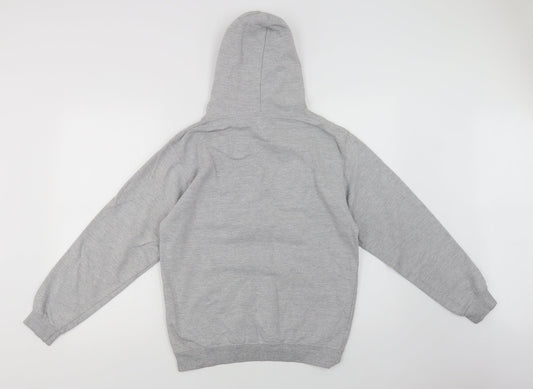 Awdis Womens Grey Cotton Pullover Hoodie Size S