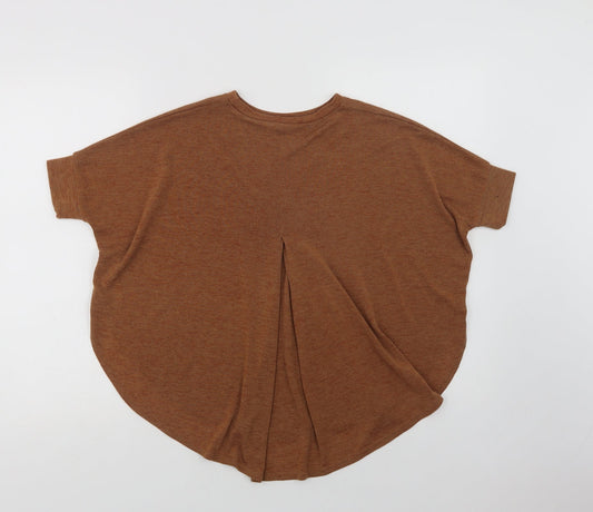 River Isl Womens Brown Crew Neck Polyester Pullover Jumper Size 6
