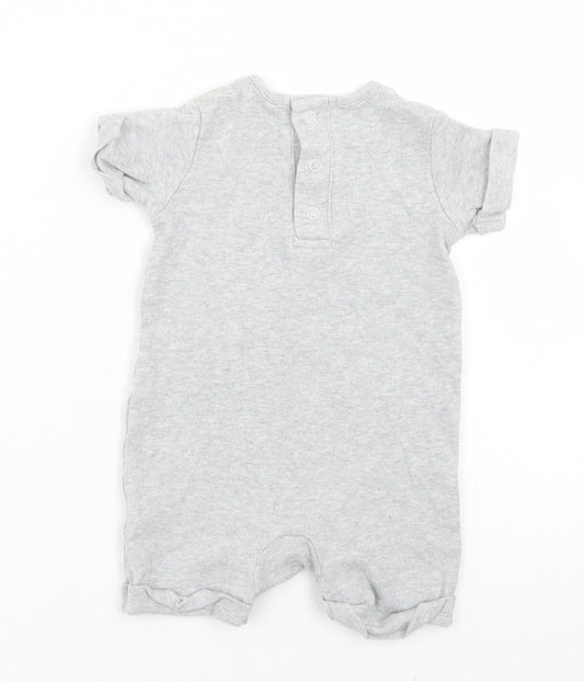 Matalan Girls Grey Cotton Romper One-Piece Size 0-3 Months Snap - Wild Child