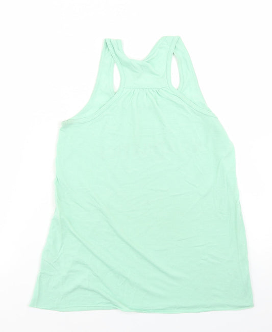NC Athletics Womens Blue Polyester Basic Tank Size S Round Neck